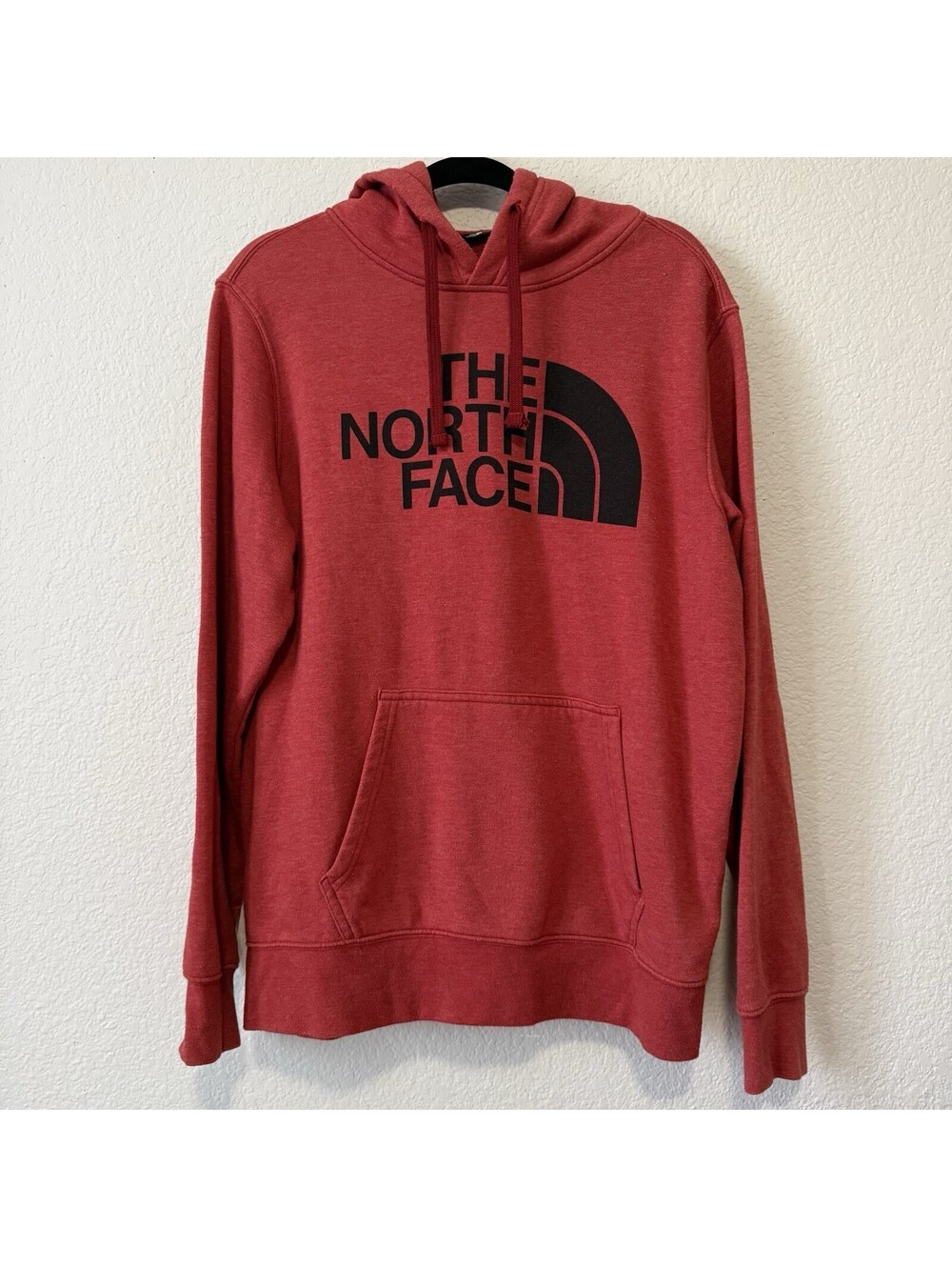 The North Face Mens Large Red Hoodie Pullover Half Dome Logo Sweatshir